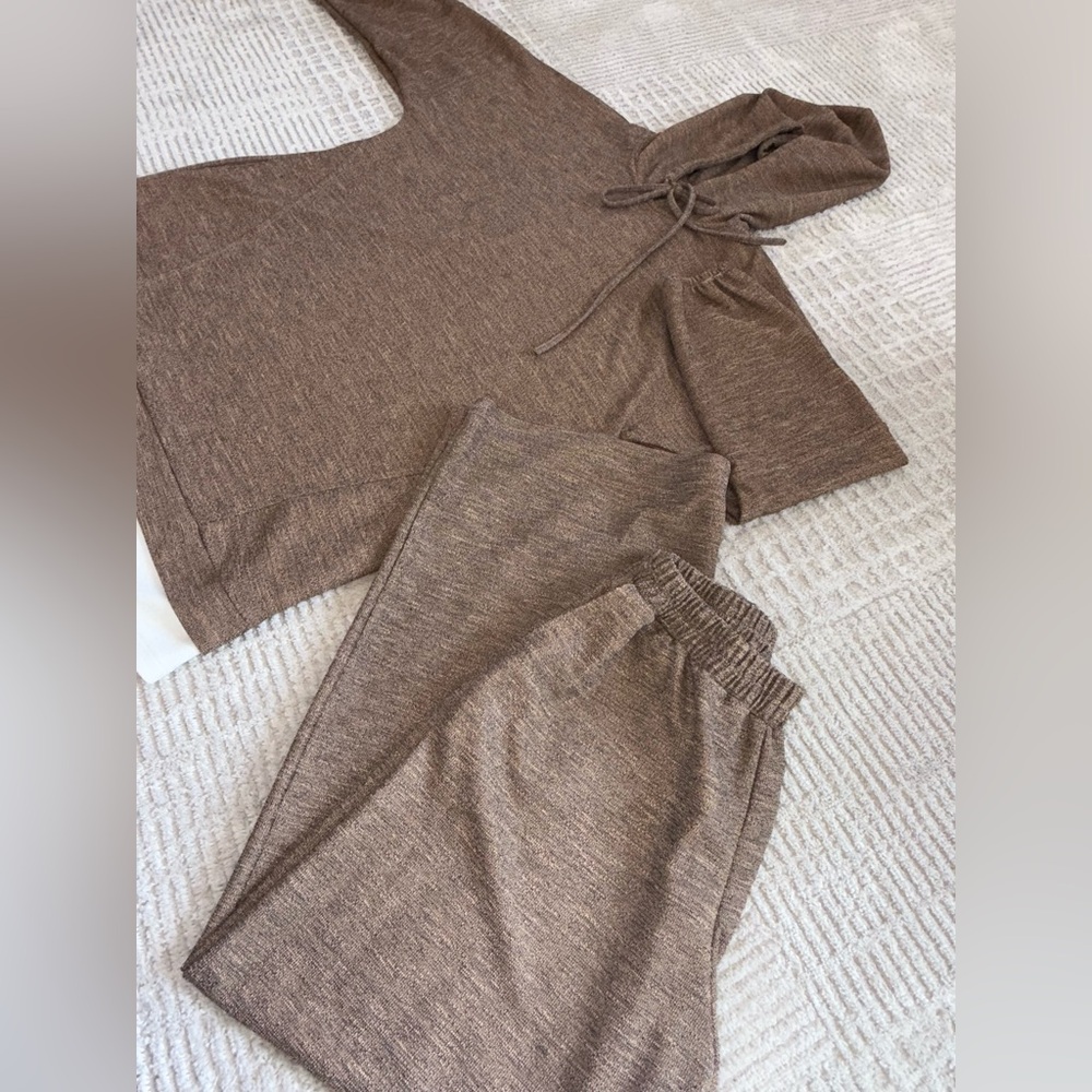 Brown Hoodie and Jogger Set US size XXL 46 European size  never worn no tags ✨